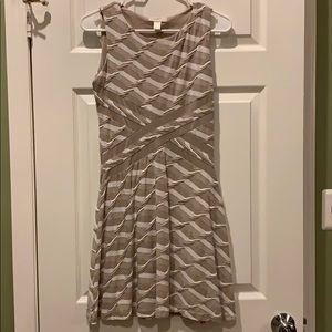 The loft brown zig zag dress